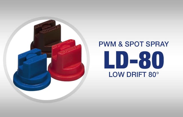 Low Drift 80 Degree Nozzles.